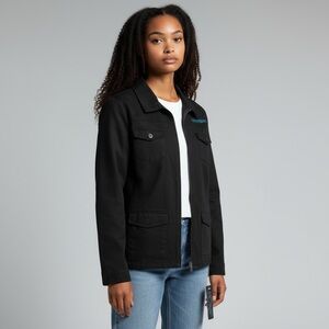 Fox Black Utility Jacket for Women NWT Large